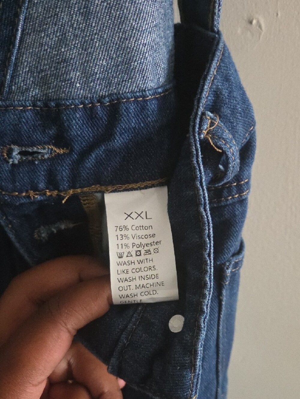 Utility Denim Cargo Overalls - Blue - Picture 3 of 6
